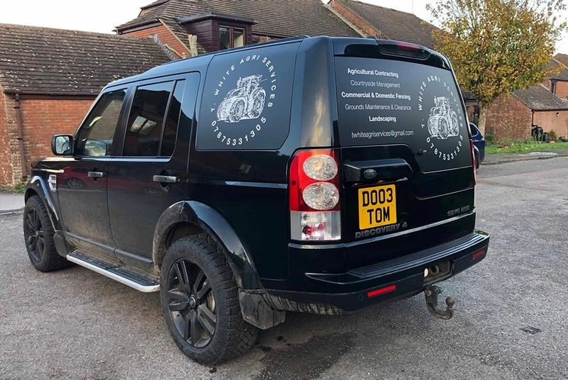T. White Agri Services LandRover Discovery Graphics