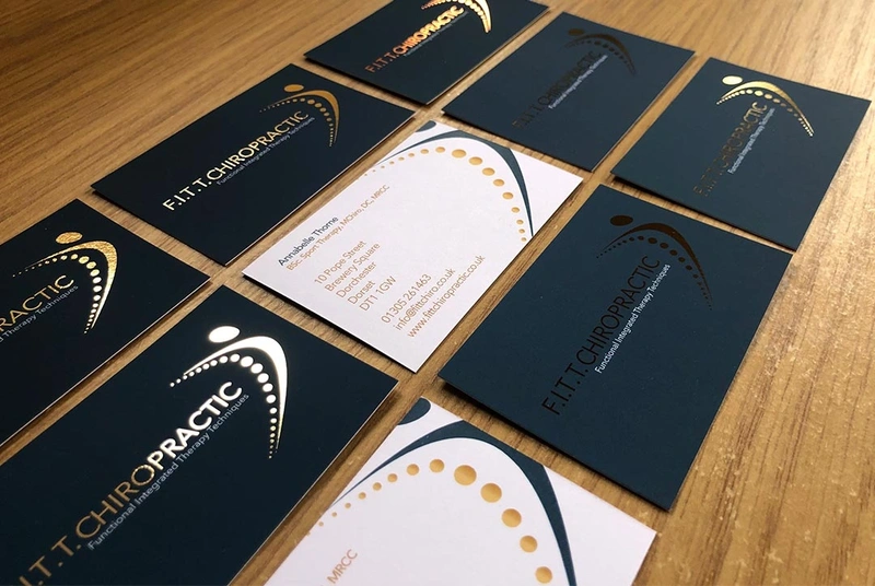  F.I.T.T. Chiropractic Foil Business Cards