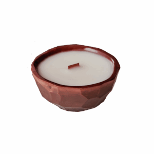 Scented candle in ceramic shell